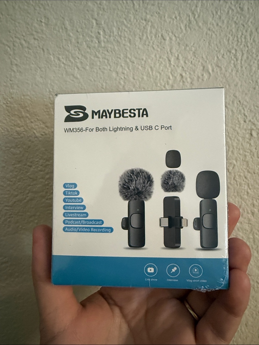 Viral MAYBESTA WM356 Mini Microphone - Black and Gray
